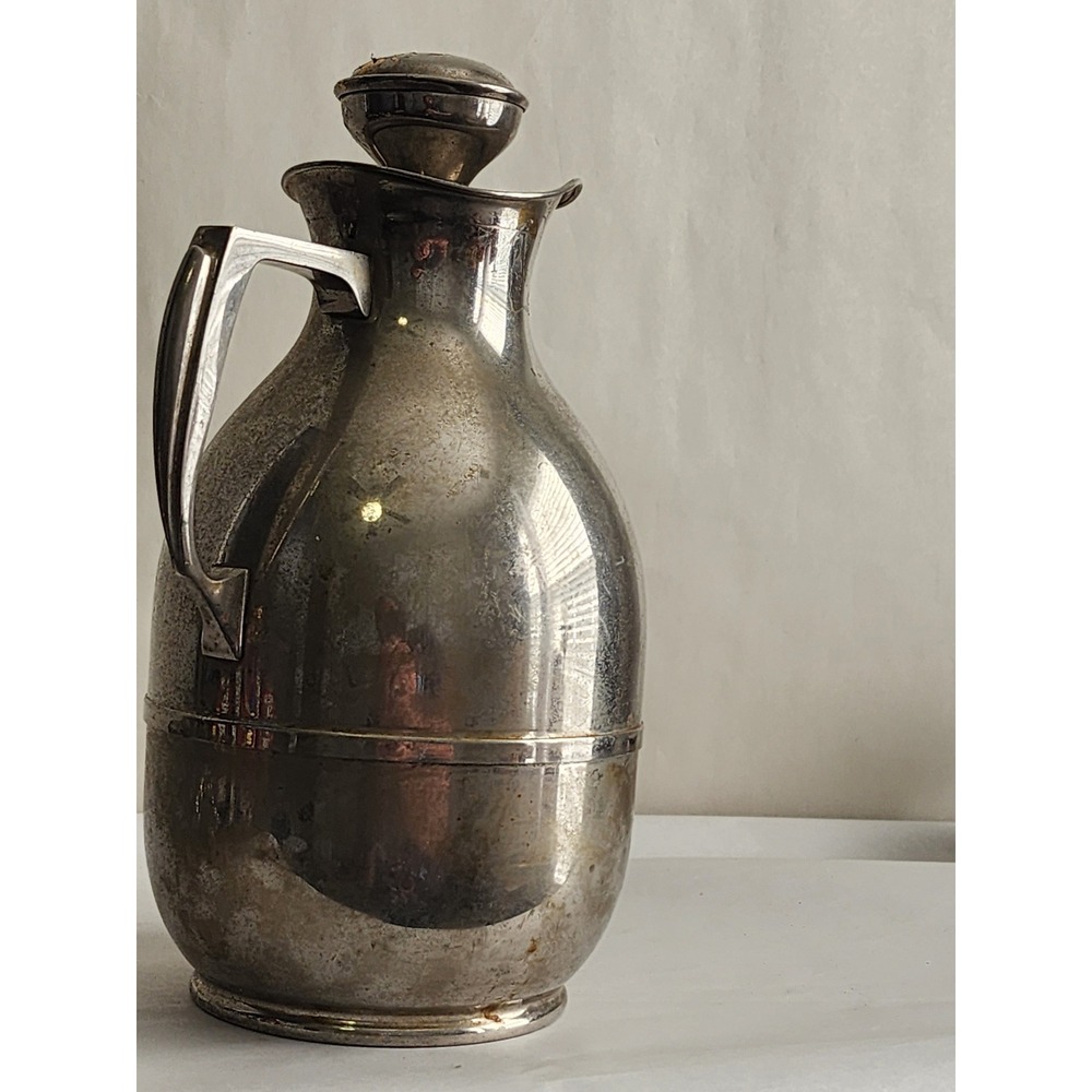 Antique American Thermos Bottle Co. Glass Lined Carafe Pitcher Norwich CT Cork